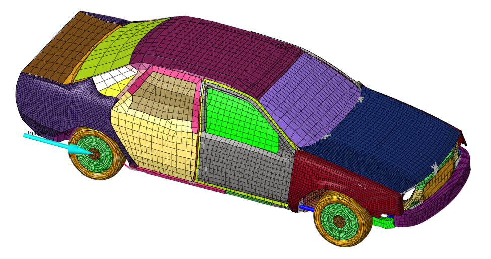 适用于Ls-dyna\hypermesh撞击模拟的1.5t小轿车有限元模型的图1